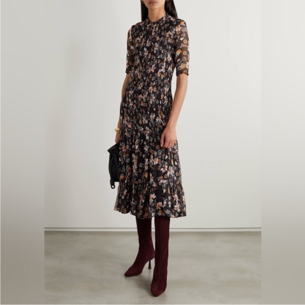Floral Black Dress